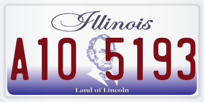 IL license plate A105193