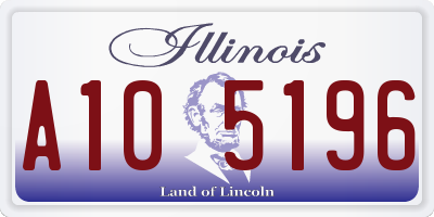 IL license plate A105196