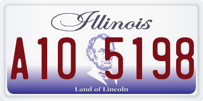 IL license plate A105198