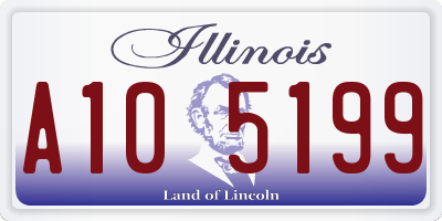 IL license plate A105199