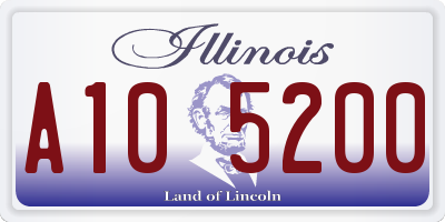 IL license plate A105200