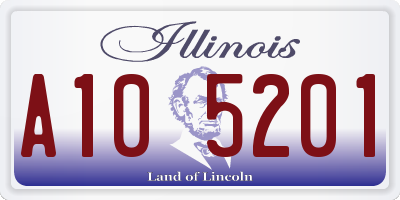 IL license plate A105201