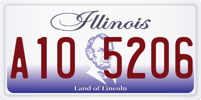 IL license plate A105206