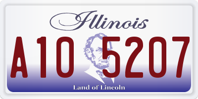 IL license plate A105207