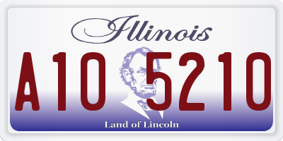 IL license plate A105210
