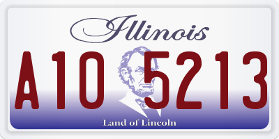 IL license plate A105213