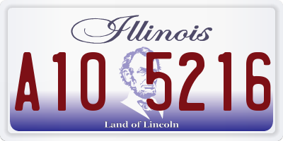 IL license plate A105216