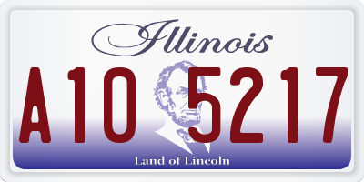 IL license plate A105217