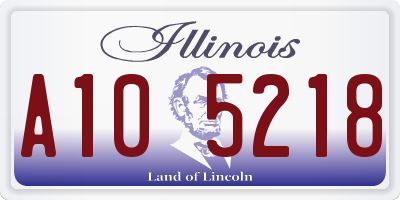 IL license plate A105218