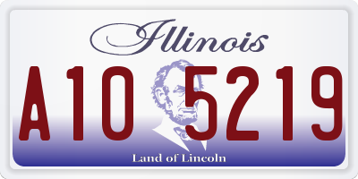 IL license plate A105219
