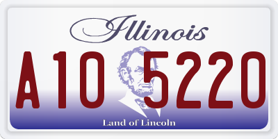IL license plate A105220
