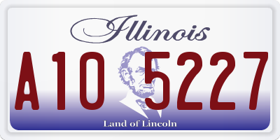 IL license plate A105227