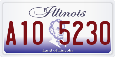 IL license plate A105230