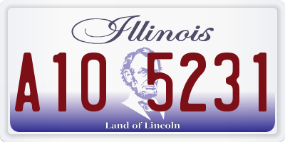 IL license plate A105231