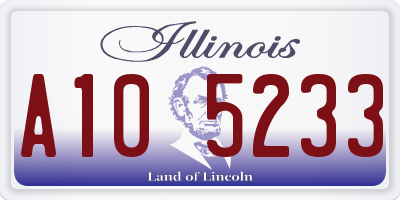 IL license plate A105233