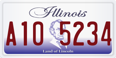 IL license plate A105234