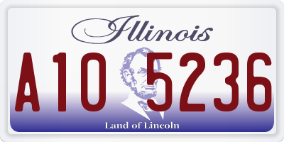 IL license plate A105236