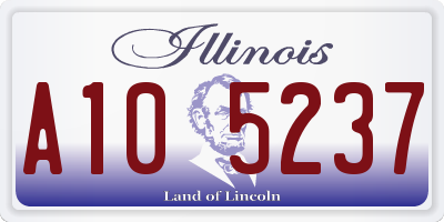 IL license plate A105237
