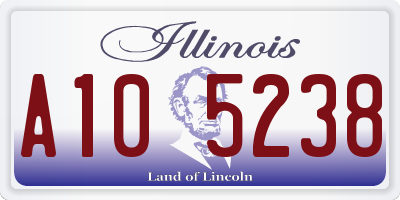 IL license plate A105238
