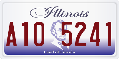 IL license plate A105241