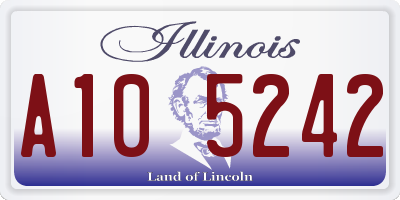 IL license plate A105242