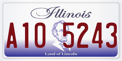 IL license plate A105243