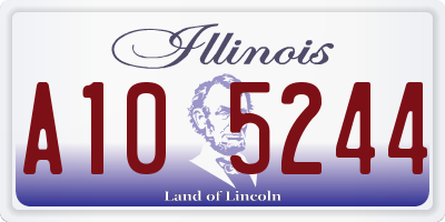 IL license plate A105244