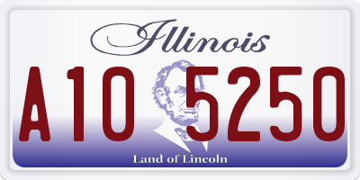 IL license plate A105250