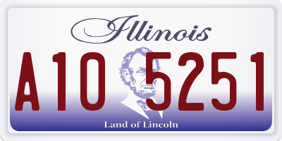 IL license plate A105251