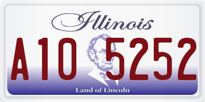IL license plate A105252