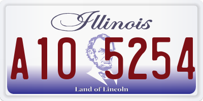 IL license plate A105254