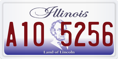 IL license plate A105256