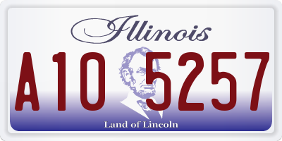 IL license plate A105257