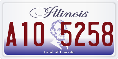 IL license plate A105258