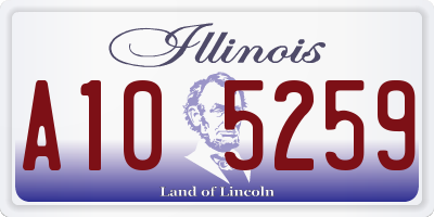 IL license plate A105259