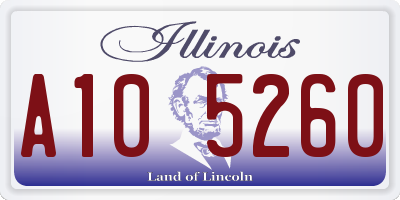 IL license plate A105260