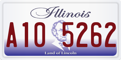 IL license plate A105262