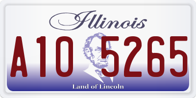 IL license plate A105265