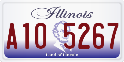 IL license plate A105267