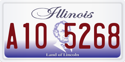 IL license plate A105268