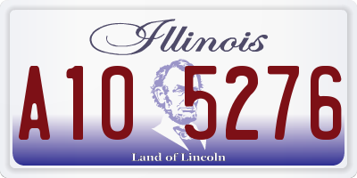IL license plate A105276