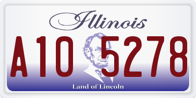 IL license plate A105278