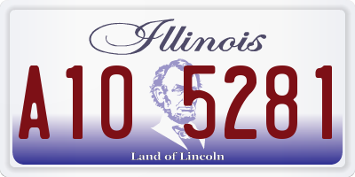 IL license plate A105281