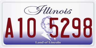 IL license plate A105298