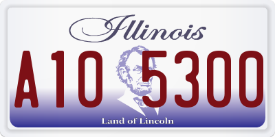 IL license plate A105300