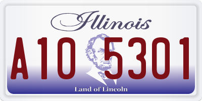 IL license plate A105301
