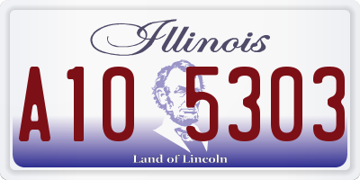 IL license plate A105303