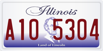 IL license plate A105304