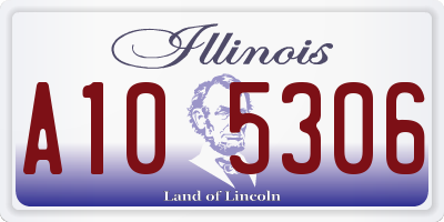 IL license plate A105306