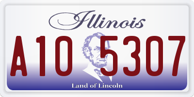 IL license plate A105307
